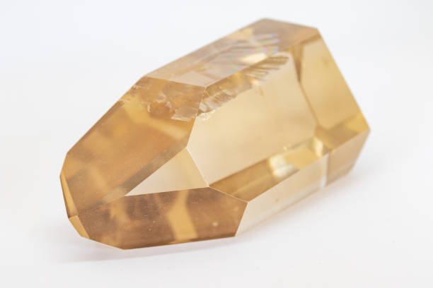 istock Citrine, power gemstone, on white background 1518895323
