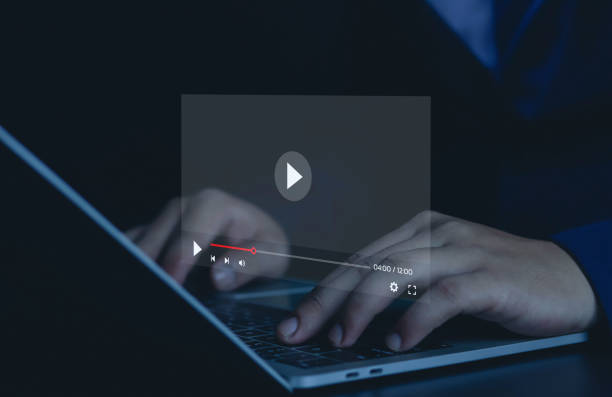 istock Businessman watching live stream online live streaming video on internet concept 1518896271