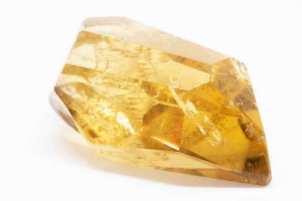 istock Citrine, power gemstone, on white background 1518902805