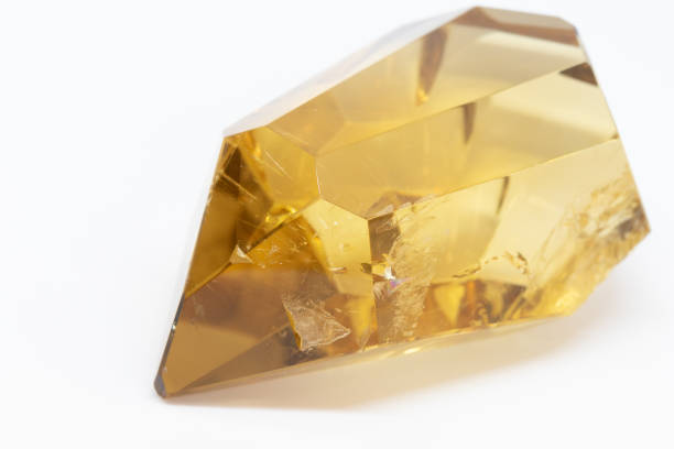 istock Citrine, power gemstone, on white background 1518910228