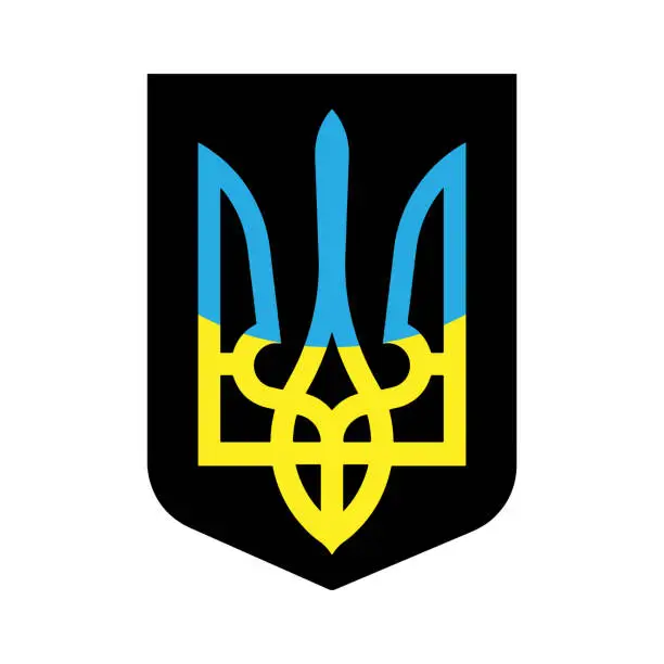 Vector illustration of Ukrainian emblem