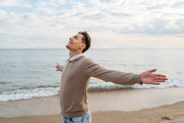 istock Young Man Enjoying The Beach In Greece 1518945499