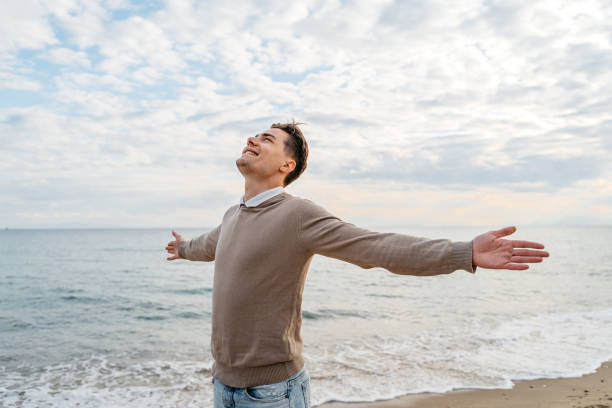 istock Young Man Enjoying The Beach In Greece 1518950210