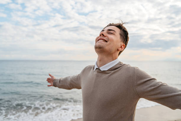 istock Young Man Enjoying The Beach In Greece 1518950724