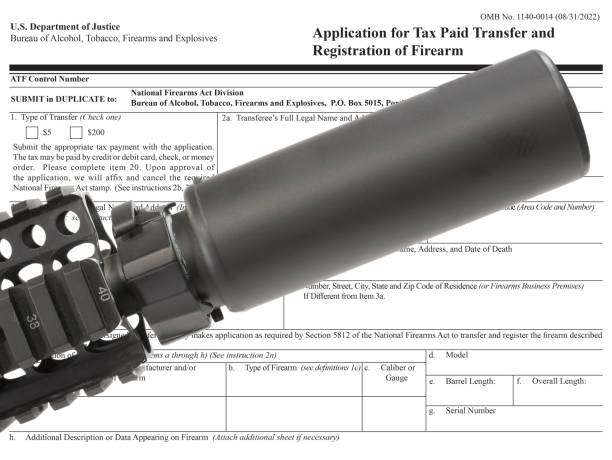 istock Silencer on an assault rifle and public domain form to own one 1519010669