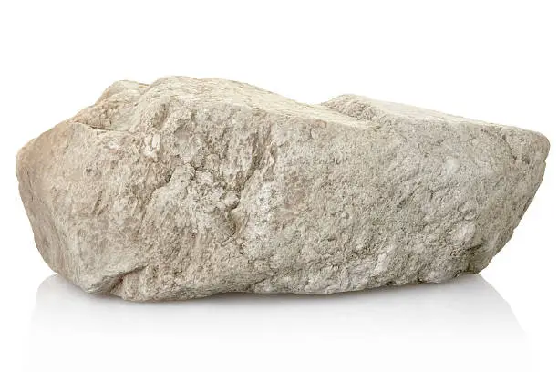 rock isolated on white, clipping path included XL