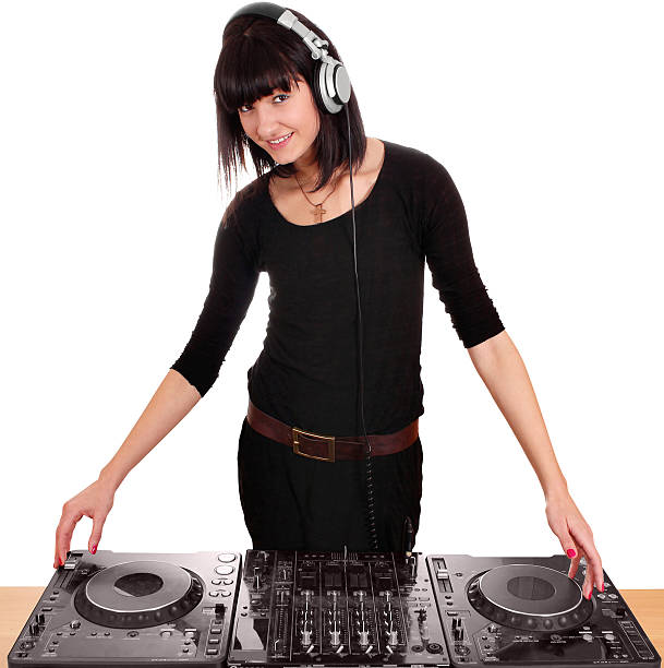 istock beauty girl dj with turntables 151909353