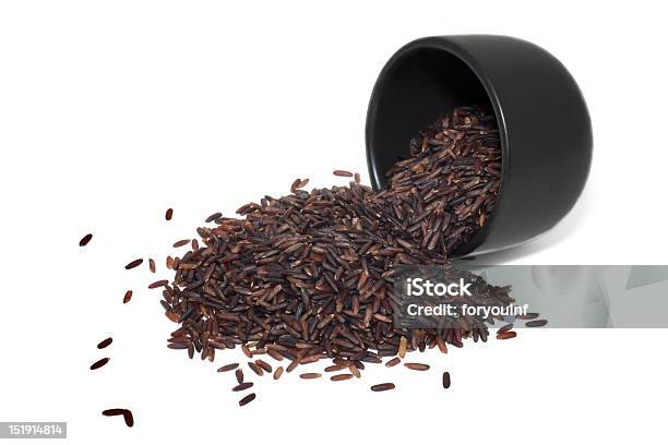 Brown Rice Stock Photo - Download Image Now - Black Color, Bowl, Brown