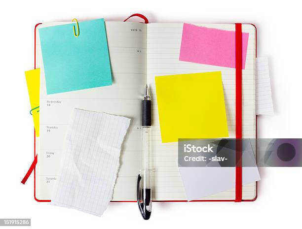 Red Moleskine With Clipping Path Stock Photo - Download Image Now - Personal Organizer, Calendar, Note Pad