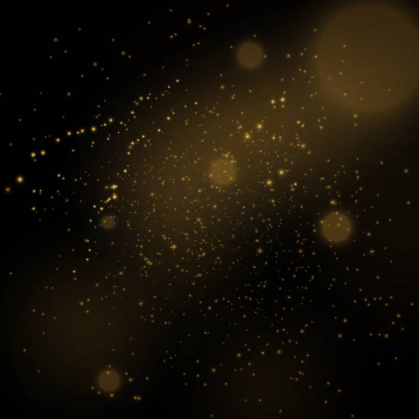 istock Vector eps 10 gold particles. Glowing yellow bokeh circles, sparkling golden dust abstract gold luxury background decoration 1519171515