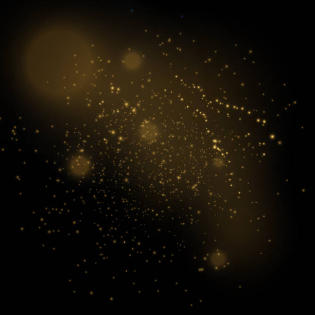 istock Vector eps 10 gold particles. Glowing yellow bokeh circles, sparkling golden dust abstract gold luxury background decoration 1519171523