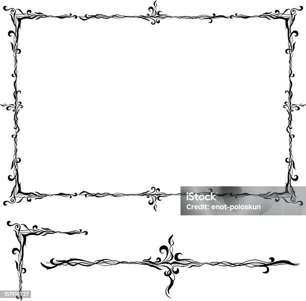 Frame - Arte vetorial de stock e mais imagens de Canto - Canto, Artigo de Decoração, Branco