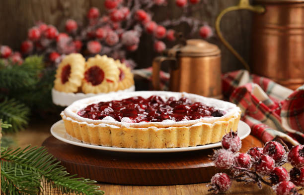 istock festive christmas cake with cranberries 1519214129