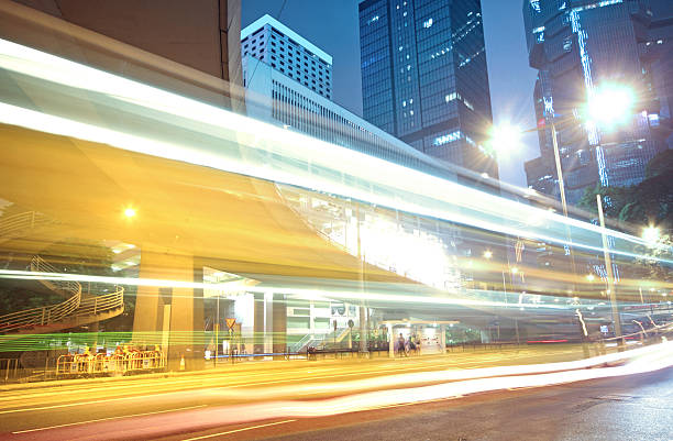 istock Urban night traffics view in dusk 151921416