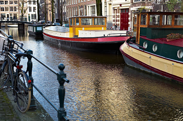 istock Houseboats on canals in Amsterdam 151928663