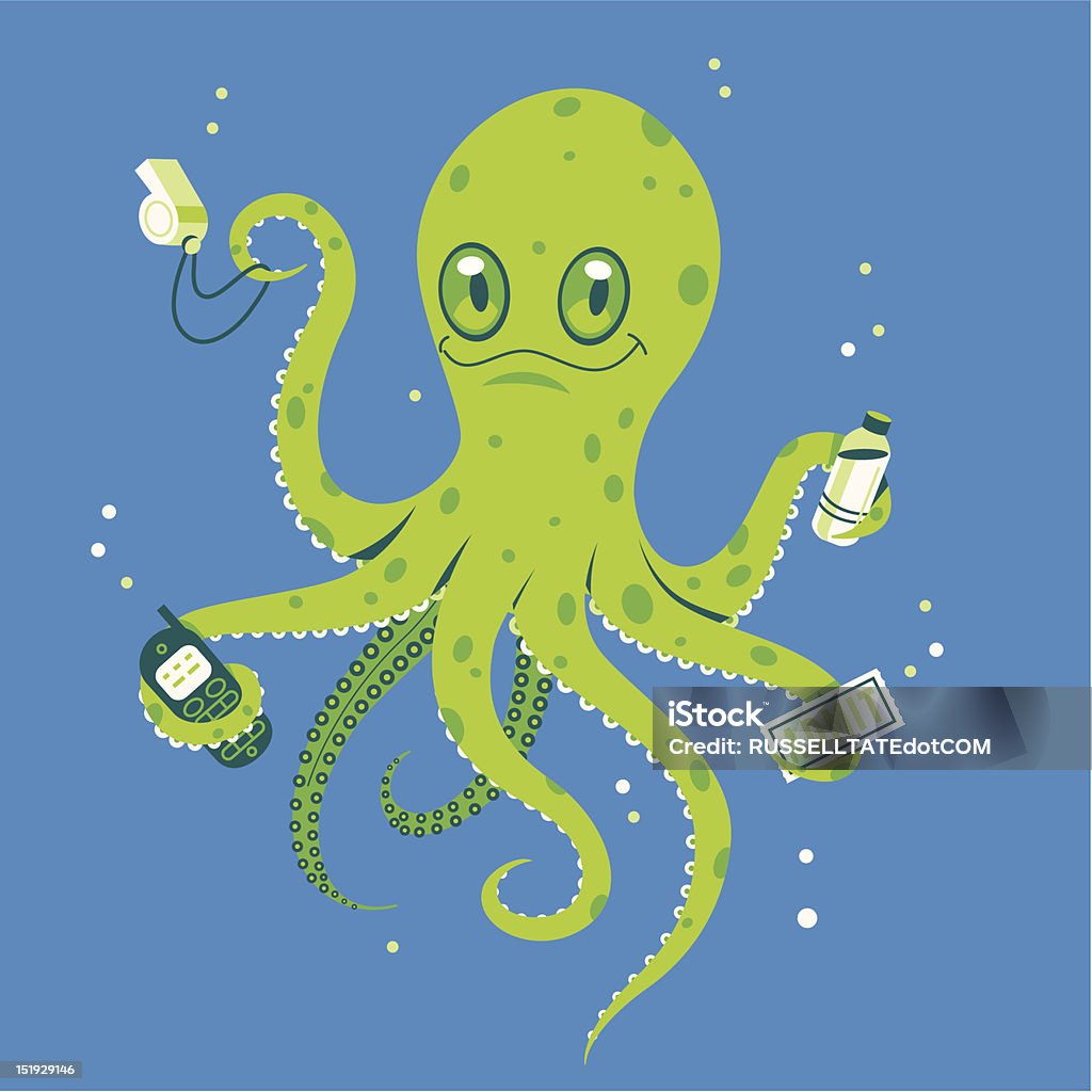 Party Monster  Octopus stock vector