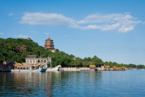 Summer Palace (Beijing):The Qing imperial gardens, the famous tourist attractions.