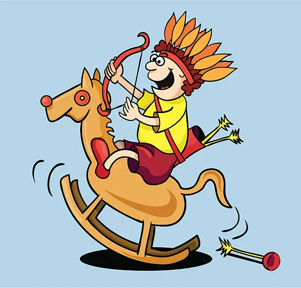 Vector illustration of Hoppity Horse