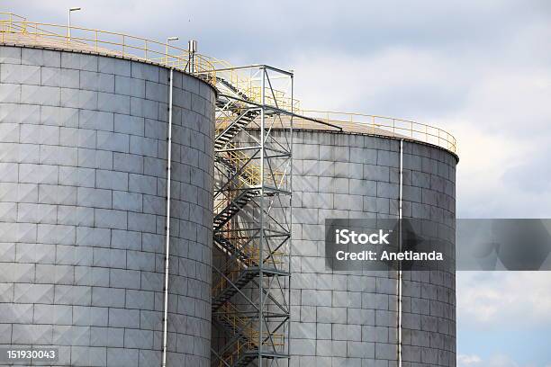 Steel Tanks Stock Photo - Download Image Now - Air Pollution, Cargo Container, Chemical Plant