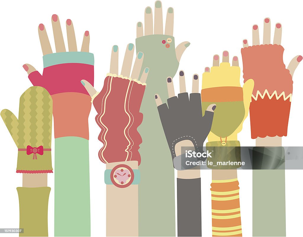 Funky Handschuhe - Lizenzfrei Handschuh ohne Finger Vektorgrafik