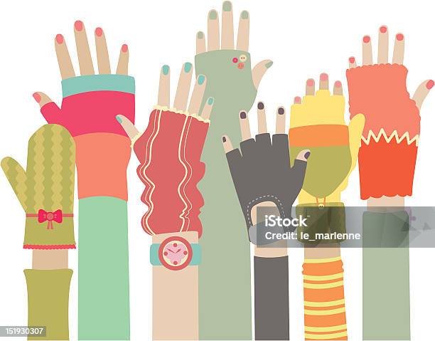 Funky Handschuhe Stock Vektor Art und mehr Bilder von Handschuh ohne Finger - Handschuh ohne Finger, Farbbild, Fausthandschuh