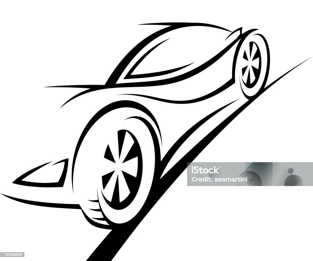 Voiture de sport racing - clipart vectoriel de Aboutissement libre de droits