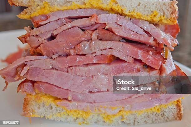 Montrealstyle Smoked Meat Sandwich Stock Photo - Download Image Now - Meat, Pastrami, Sandwich