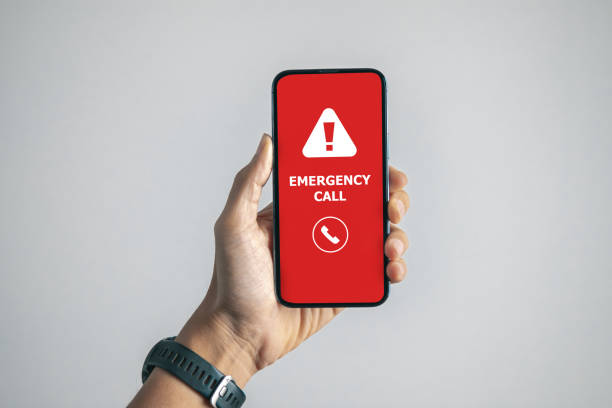 istock emergency call 911. emergency accident hot line concept. 1519329573