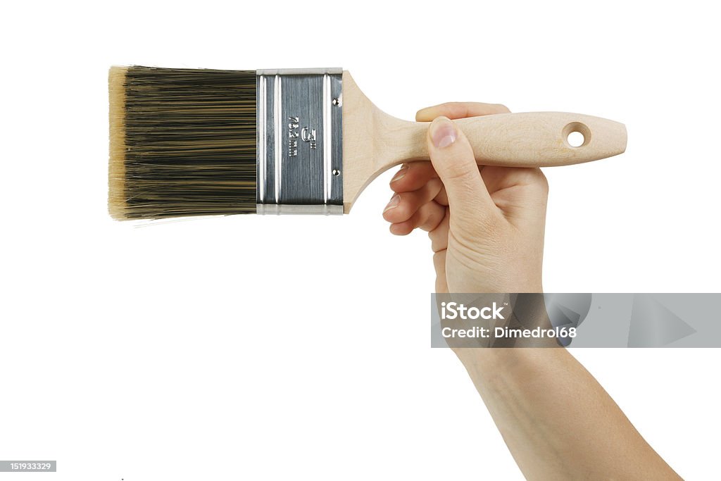 Paint brush mit Griff - Lizenzfrei Ausrüstung und Geräte Stock-Foto