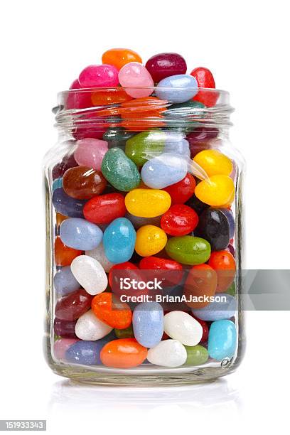 Foto de Jellybeans No Pote e mais fotos de stock de Jarra - Recipiente - Jarra - Recipiente, Doces, Bala de Mascar