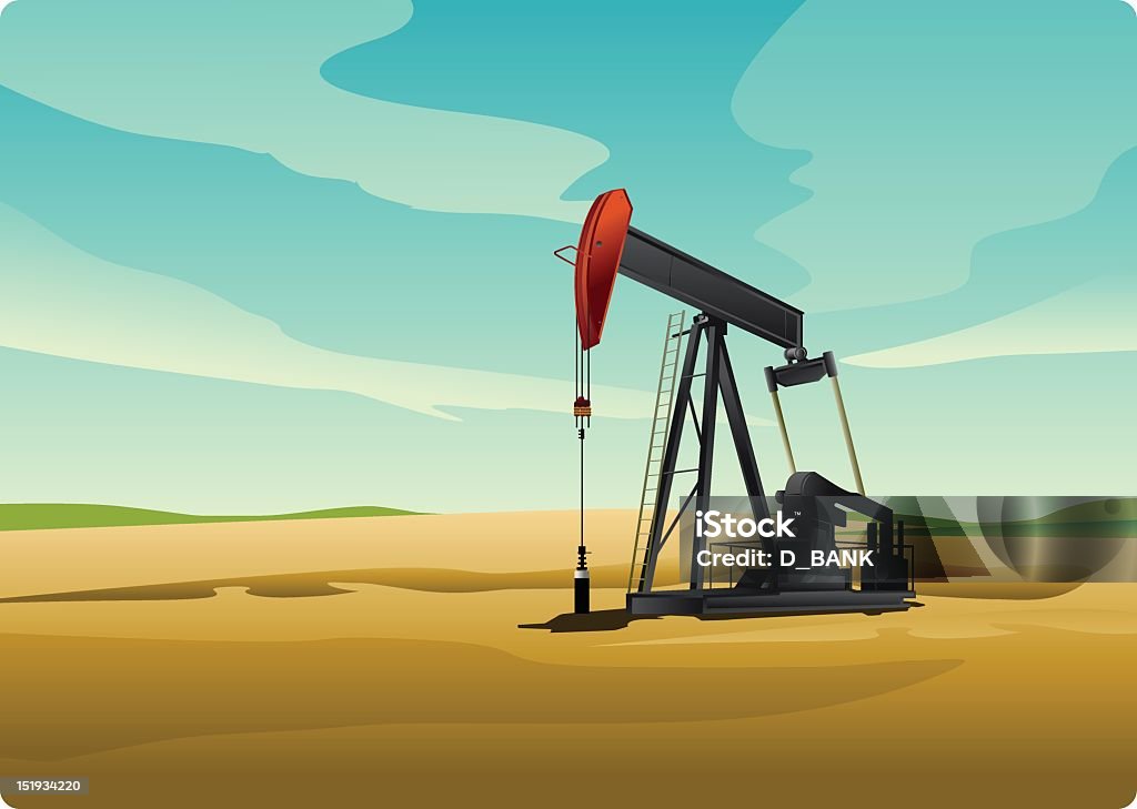 Bomba de petróleo - arte vectorial de Petróleo libre de derechos