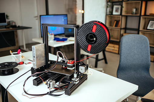 3D printer in the studio.