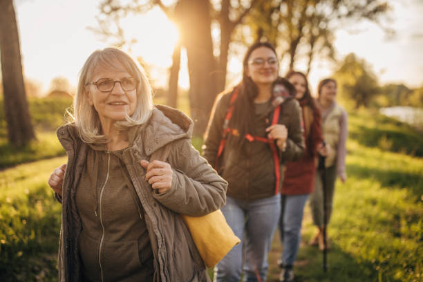 istock Family taking a walk in nature 1519364451