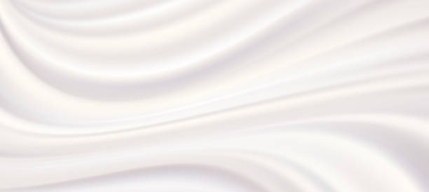 istock Abstract white fabric. Wedding gray and pearl background. Luxurious satin and silk texture. Soft waves background. 1519421017