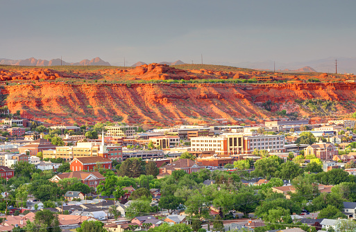 St. George is a city in and the county seat of Washington County, Utah, United States. Located in southwestern Utah on the Arizona border