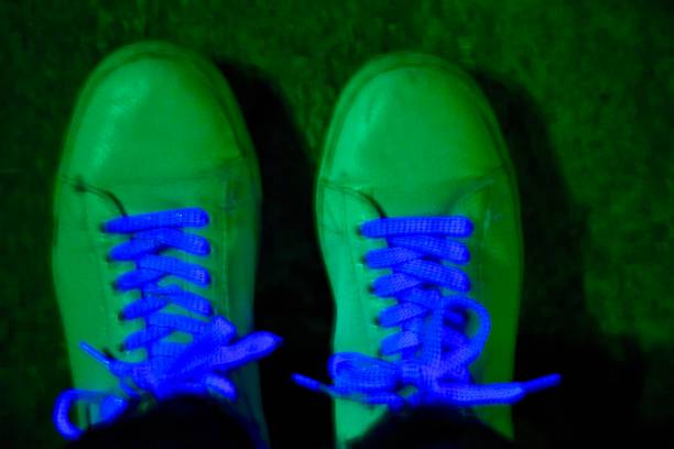 A long-exposure photograph taken in a laser tag game.