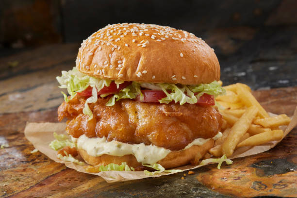 istock Beer Battered Fish Burger with Fries 1519482280