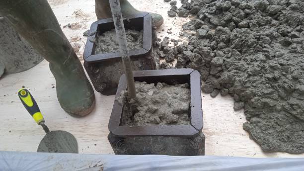 istock Sampling of concrete cubes at field construction sites 1519537579