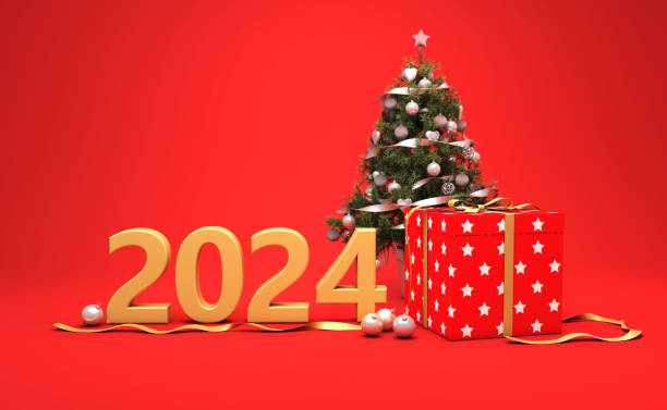 istock New Year 2024 Creative Design Concept with Gift boxes - 3D Rendered Image 1519538700