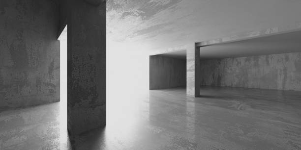 istock Abstract interior design concrete room. Architectural background 1519606093