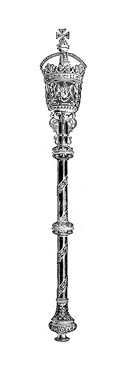 Antique image from British magazine: Mace for the Corporation of the city of Cape Town