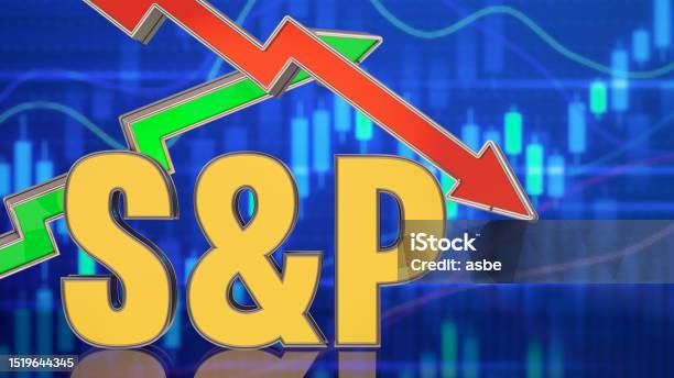 Sp 500 Stock Market Trading Concept With Up And Down Arrows And A Financial Chart As A Background Stock Photo - Download Image Now