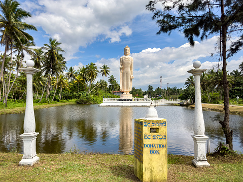 Tsunami Honganji Viharaya - big Buddha statue gifted by Japan to Sri Lanka. At 18 meter it is the same height as the tsunami wave