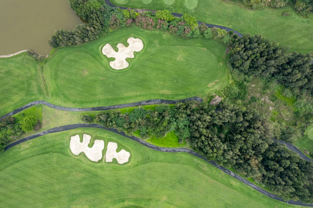 istock Vertical aerial view of the golf course 1519682222