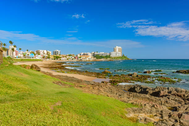 Famous Red River beach in Salvador bohemian zone in Bahia