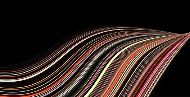 Vector illustration of Vector Fluidity Stripe Data Stream Concept Technology Abstract Backgrounds