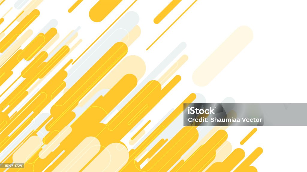 Yellow Colour Rounded Edges Modern Yellow And White Rounded Shape Abstract Background Stock ...