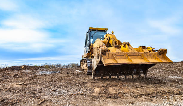 istock Ground excavation parking at a construction site for new property development. 1519719526