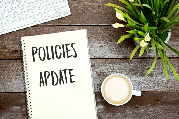 istock Policies Update text written on a notebook with keyboard and cup of milk coffee 1519816275