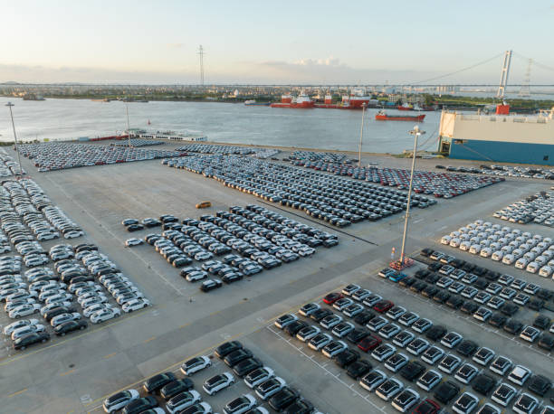 istock Automobile trade port 1519868287